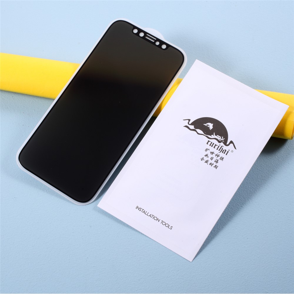 RURIHAI 0.26mm 360° Anti-spy Full Screen Tempered Glass Film (Full Glue) for iPhone 12 / 12 Pro-4