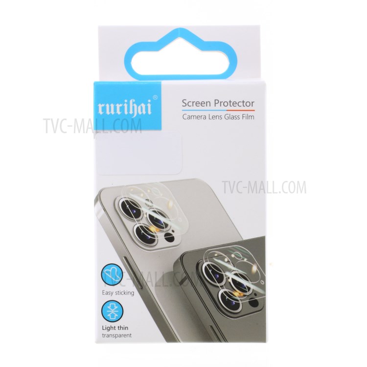 RURIHAI 0.3mm 3D Full Coverage Dust-proof Tempered Glass Camera Lens Film for iPhone 12 Pro-6