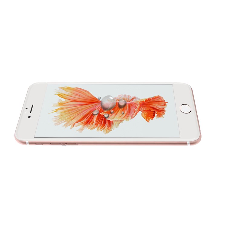 0.2mm 4D Gebogenes Volles Bedecktes Glasschutz-Schutzimitat Für Iphone 6s 6 Silk Druck - Weiß-4