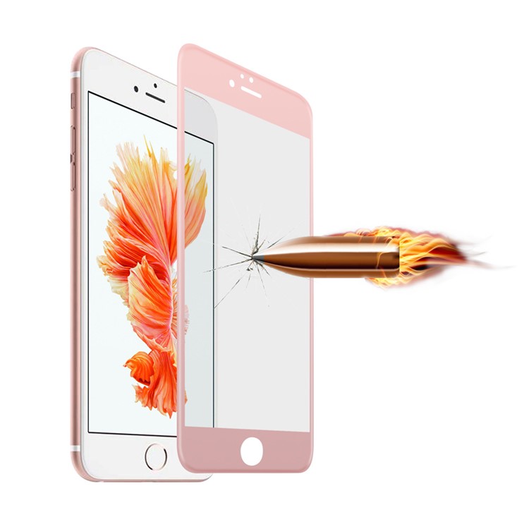 Für iPhone 6s Plus / 6 Plus 0,2 mm 4D Seidendruck Gehärtetem Glas Schutz FilmFull Größe - Aufgang Gold-3