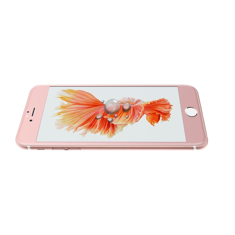 Für iPhone 6s Plus / 6 Plus 0,2 mm 4D Seidendruck Gehärtetem Glas Schutz FilmFull Größe - Aufgang Gold-4