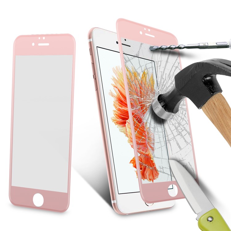 Für iPhone 6s Plus / 6 Plus 0,2 mm 4D Seidendruck Gehärtetem Glas Schutz FilmFull Größe - Aufgang Gold-8