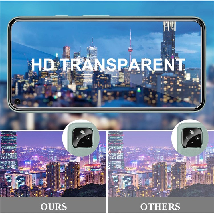 2.5D 9H Arc Edge for Google Pixel 5 Tempered Glass Screen Protector + Camera Lens Film-2