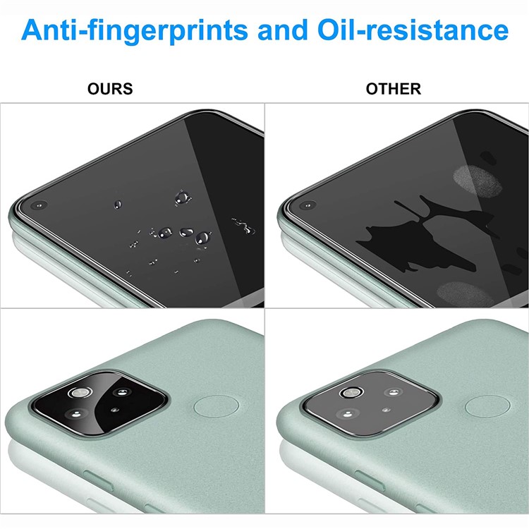 2.5D 9H Arc Edge for Google Pixel 5 Tempered Glass Screen Protector + Camera Lens Film-4