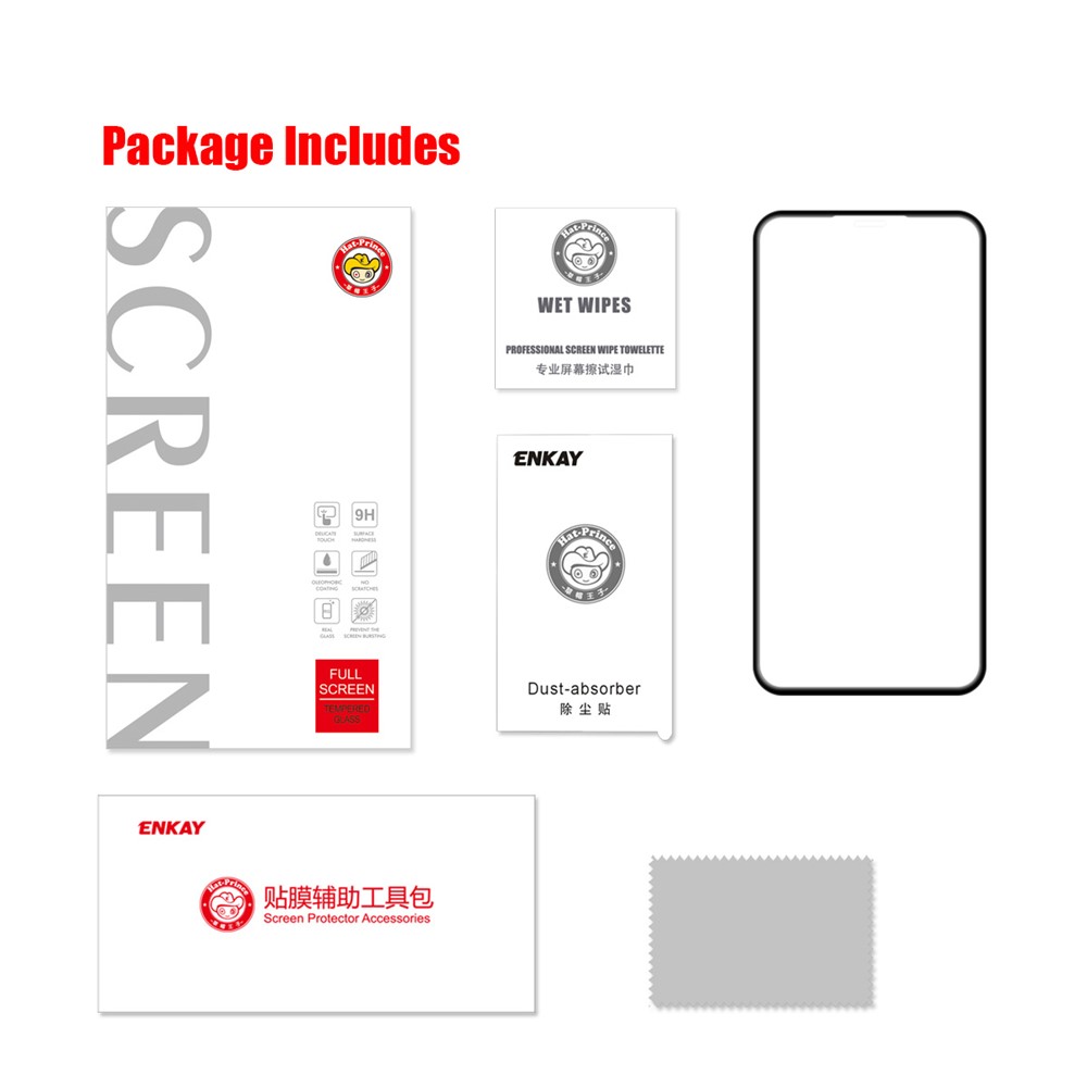 ENKAY Hat-Prince Arc Edge Tempered Glass Film for iPhone 11 Pro Max/iPhone XS Max 6.5 inch-5