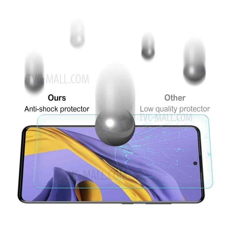 LUANKE Ultra Clear Full Glue Tempered Glass Screen Film for Samsung Galaxy A71 SM-A715-6
