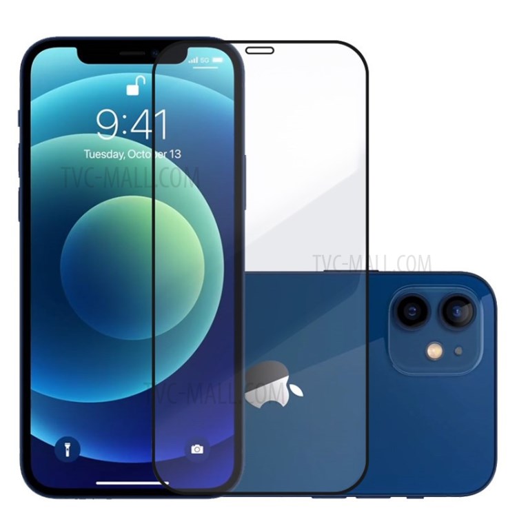 LUANKE Full Screen Silk Printing Tempered Glass Screen Protective Film (Full Glue) for iPhone 12 mini-1