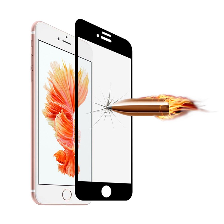 Komplette Abdeckung Siebdruck Schutzglas 0,3mm Für IPhone 8 Plus / 7 Plus - Schwarz-3