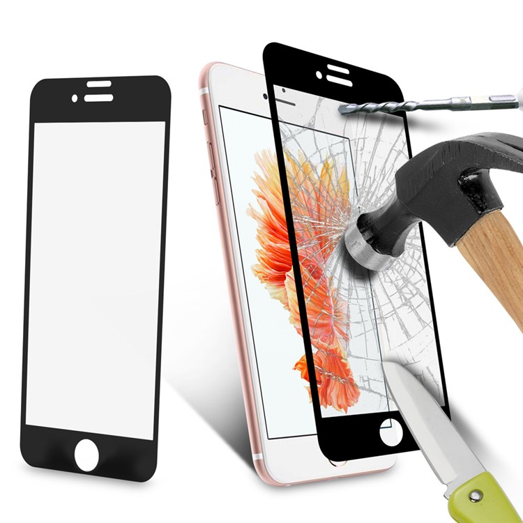 Komplette Abdeckung Siebdruck Schutzglas 0,3mm Für IPhone 8 Plus / 7 Plus - Schwarz-8