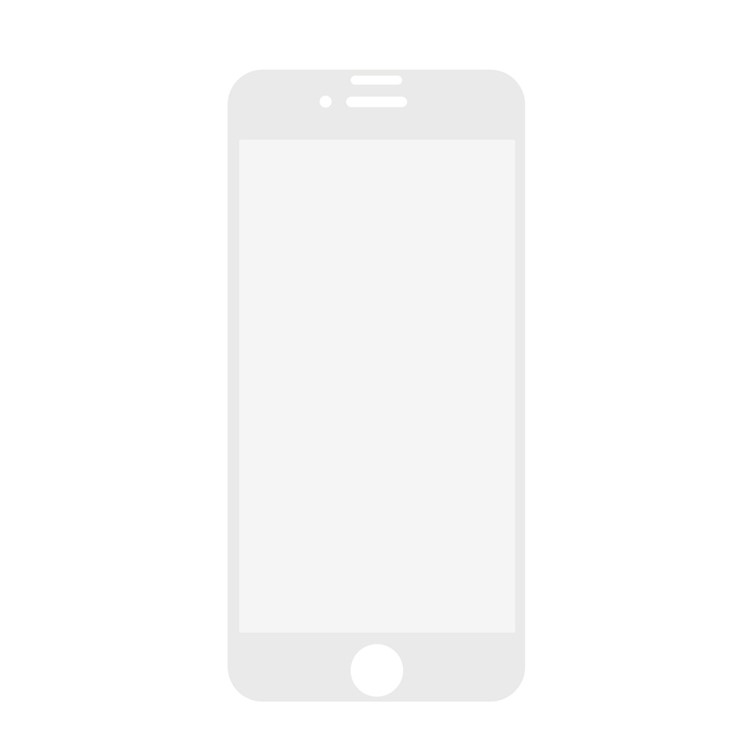 0.3mm Silk Print Gehärtetem Glas Displayschutzfolie Für Iphone 8 Plus / 7 Plus - Weiß-2