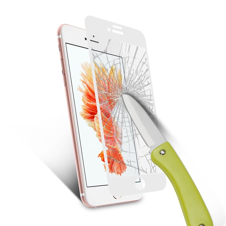 0.3mm Silk Print Gehärtetem Glas Displayschutzfolie Für Iphone 8 Plus / 7 Plus - Weiß-5