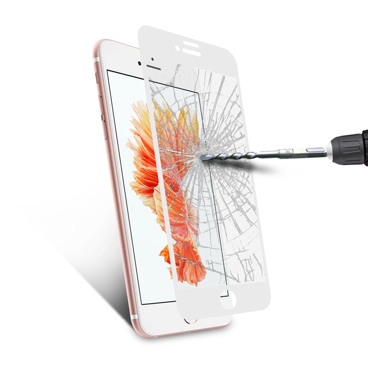 0.3mm Silk Print Gehärtetem Glas Displayschutzfolie Für Iphone 8 Plus / 7 Plus - Weiß-7