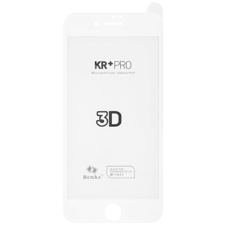 BENKS KR+ Pro 3D Curved Full Cover Tempered Glass Screen Guard for iPhone 7 4.7 - White-5