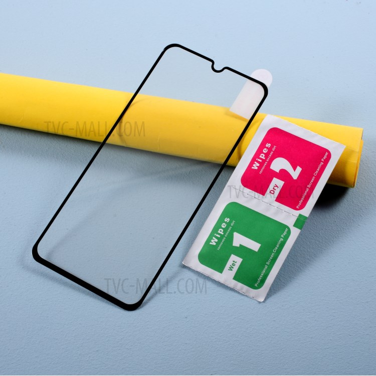Full Coverage Film for Samsung Galaxy M21s Silk Printing Tempered Glass Shield (Full Glue)-6