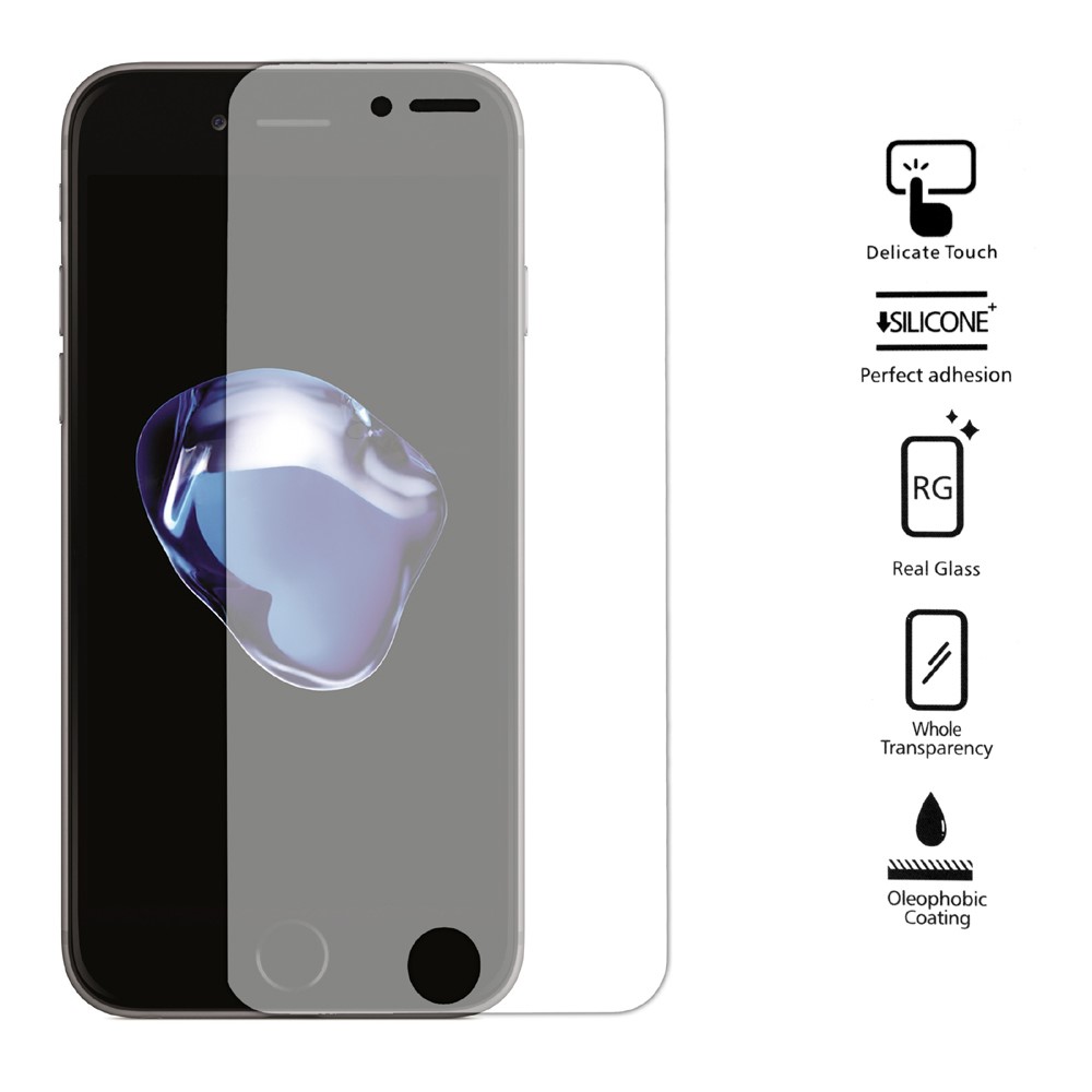 Für iPhone 8 Plus / 7 Plus Anti-Peep gehärtetes Glas Screen Film Guard 0.3mm ARC Rand-1
