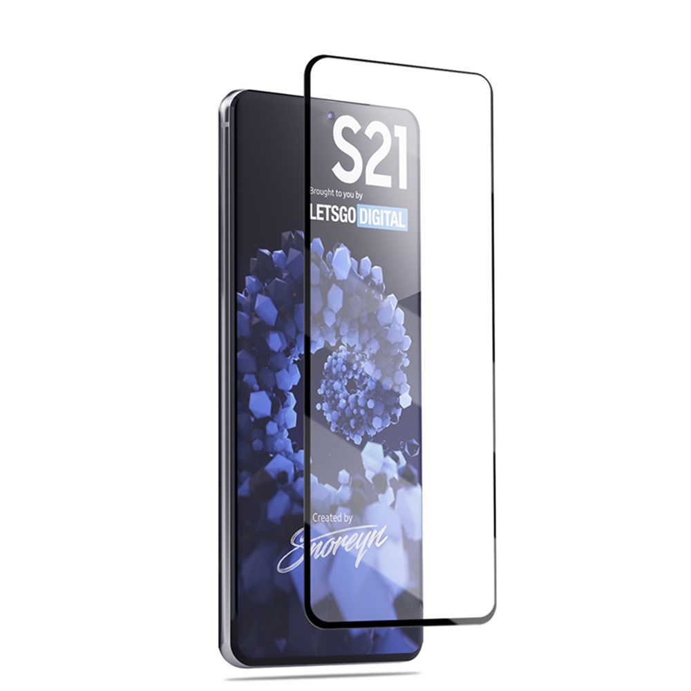 MOCOCOO Seidedruck HD Gehärtetem Glas Vollkleber Volle Abdeckung Screen Protector Film Für Samsung Galaxy S21 - Schwarz-5