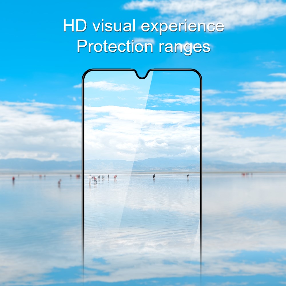 AMORUS Full Glue Silk Printing Full Size Ultra Clear Tempered Glass Screen Protector for Samsung Galaxy S21-5