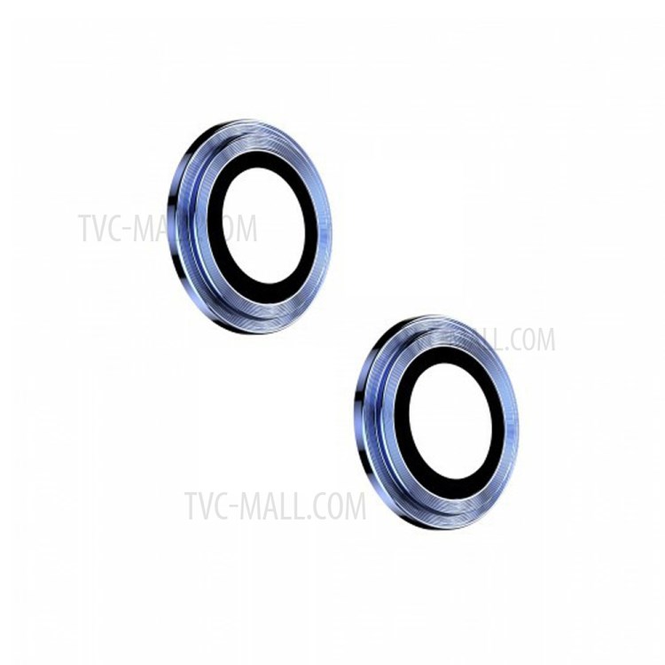 TOTU AB-061 Tempered Glass + Alumium Alloy Camera Lens Protector for iPhone 12 Mini / iPhone 12 - Blue-1