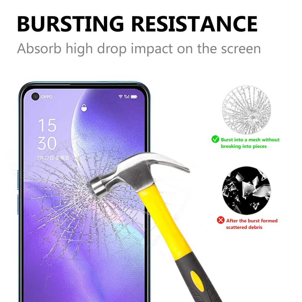 Full Glue Full Size for Oppo Reno5 5G Tempered Glass Screen Protector - Black-2
