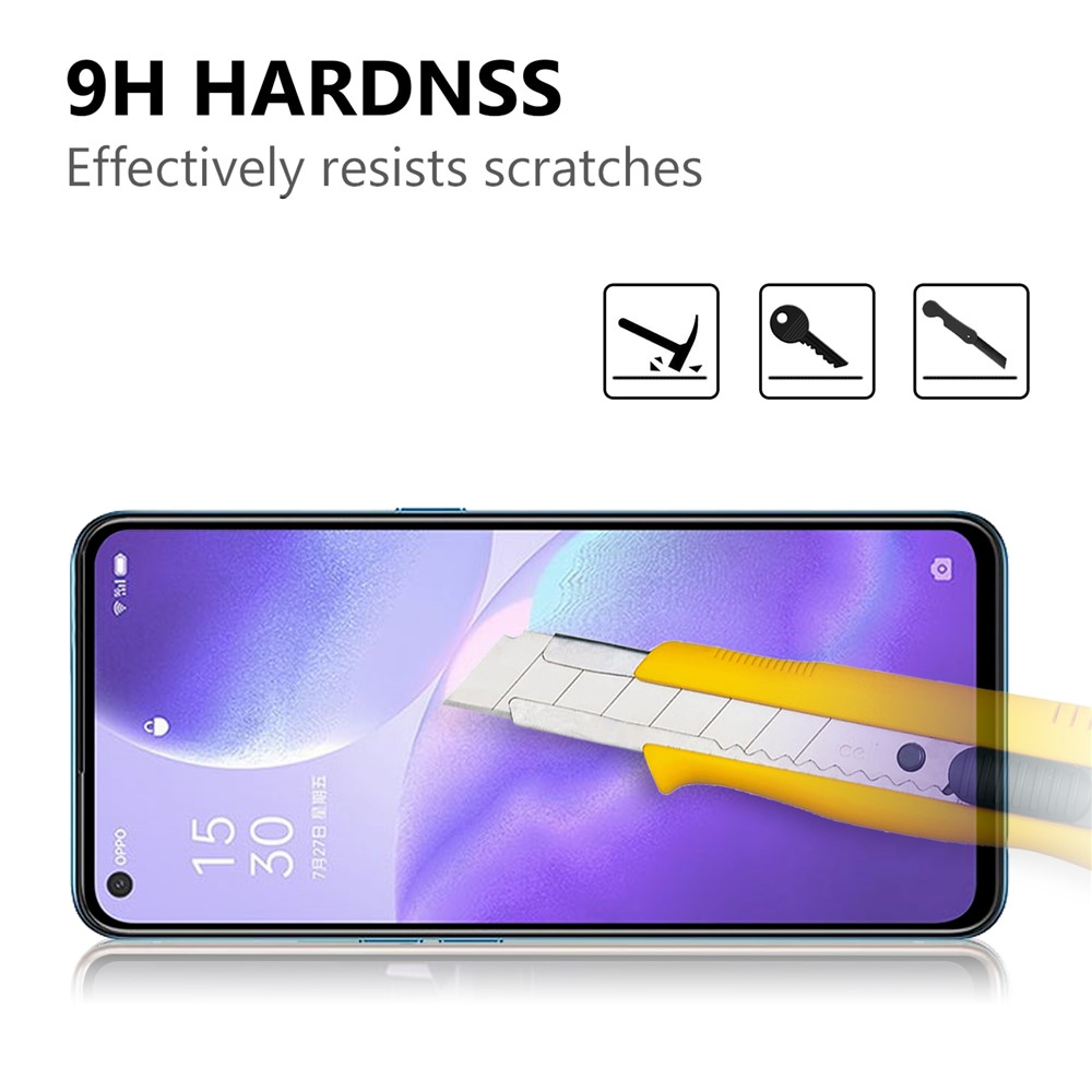 Full Glue Full Size for Oppo Reno5 5G Tempered Glass Screen Protector - Black-3