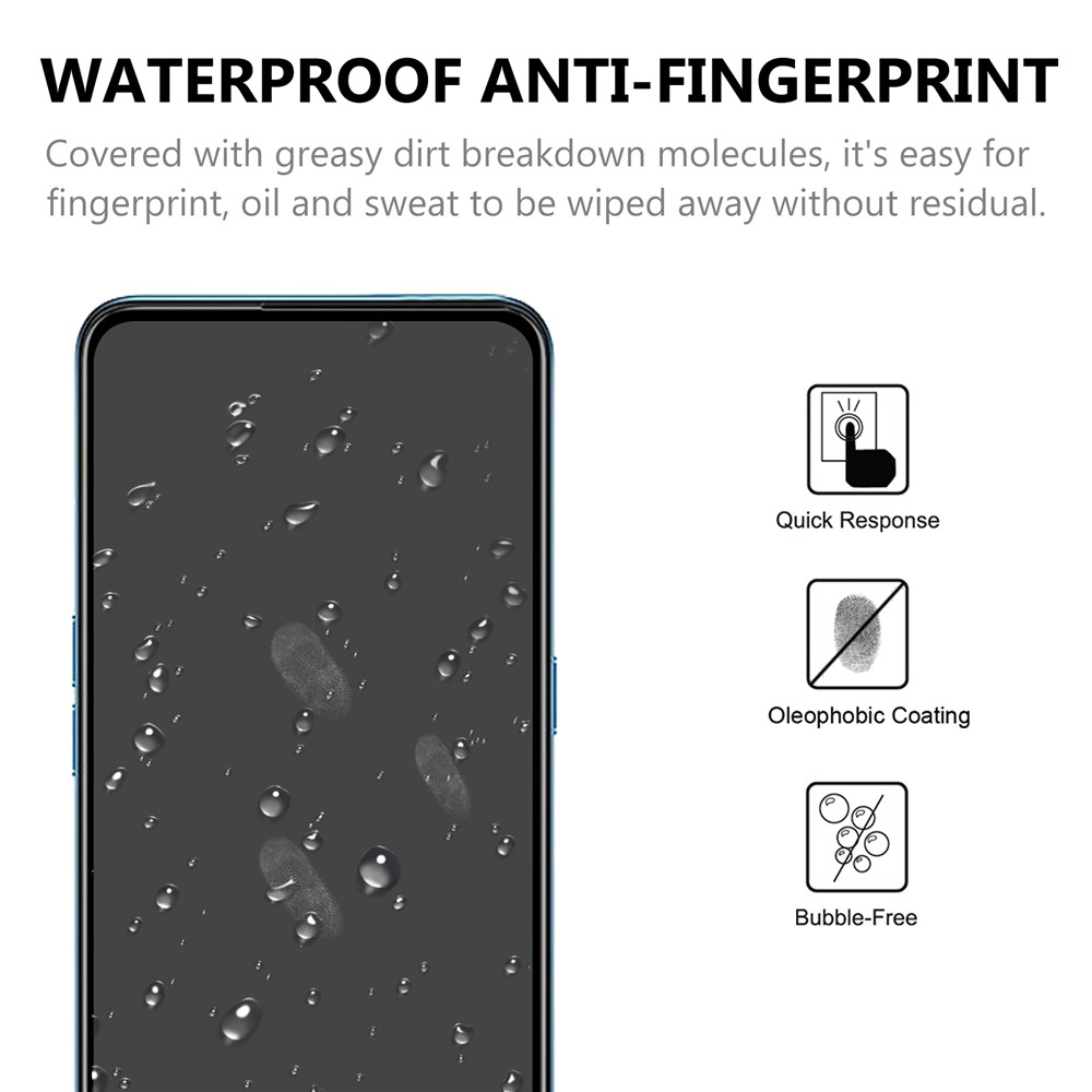 Full Glue Full Size for Oppo Reno5 5G Tempered Glass Screen Protector - Black-4