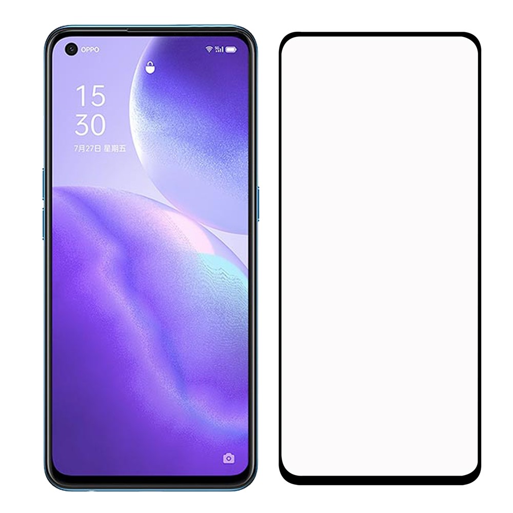 Full Glue Full Size for Oppo Reno5 5G Tempered Glass Screen Protector - Black-7