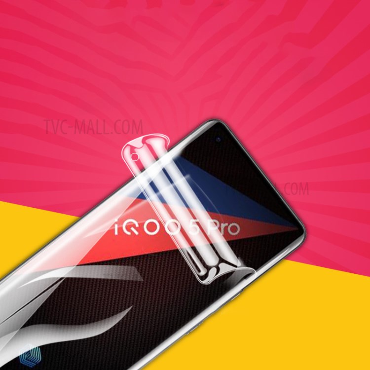 Full Coverage Anti-explosion for vivo iQOO 5 Pro 5G (2020) Hydrocoagulant TPU Screen Film Protector-1