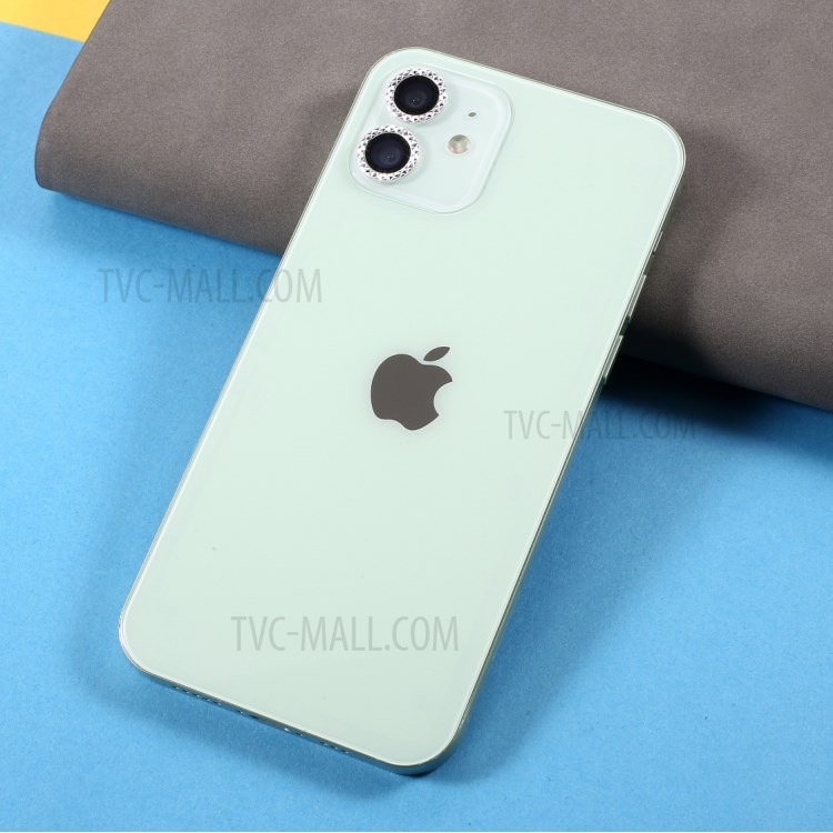 For iPhone 11 / iPhone 12 / iPhone 12 Mini Ultra Clear Rhinestone Decor Glass Camera Lens Protector (2Pcs/Set)-4