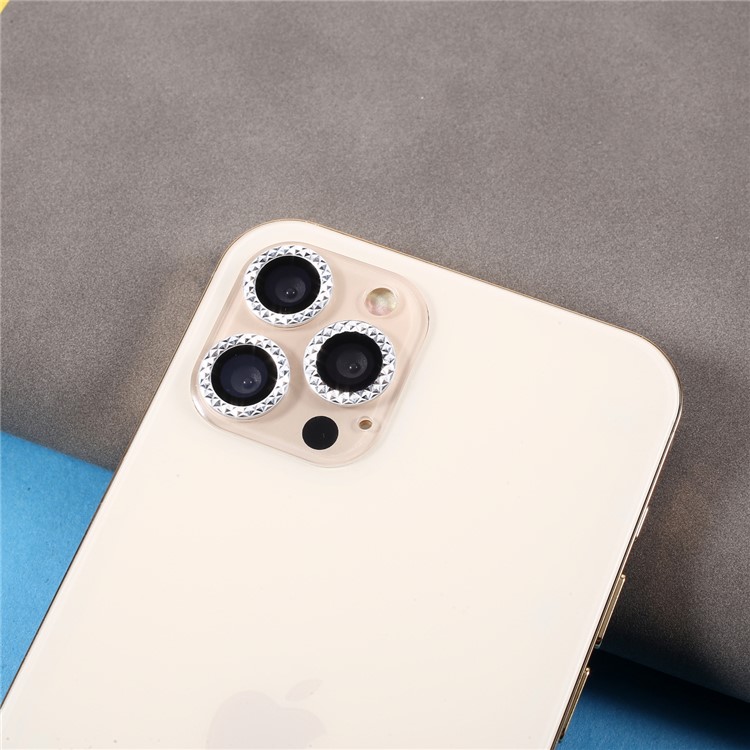 For iPhone 11 Pro Max / iPhone 11 Pro / iPhone 12 Pro Ultra Clear Rhinestone Decor Glass Camera Lens Protector (3Pcs/Set)-4