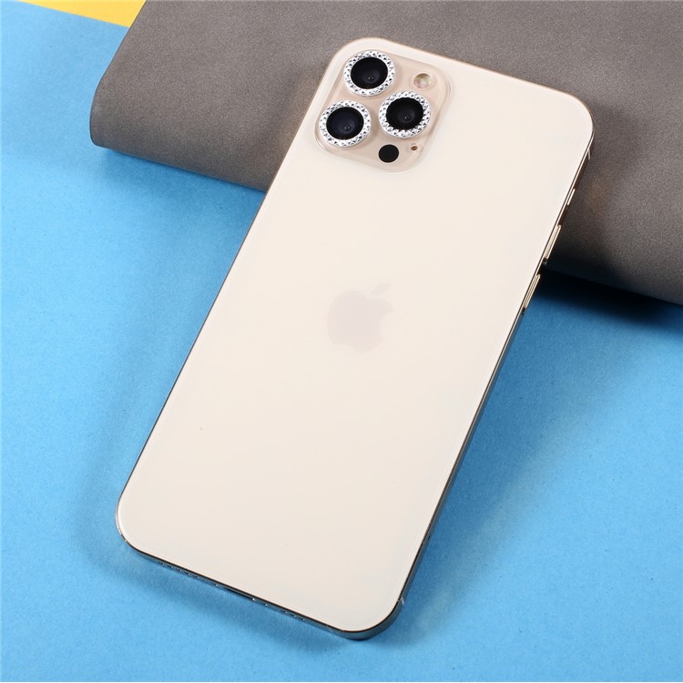 For iPhone 11 Pro Max / iPhone 11 Pro / iPhone 12 Pro Ultra Clear Rhinestone Decor Glass Camera Lens Protector (3Pcs/Set)-5