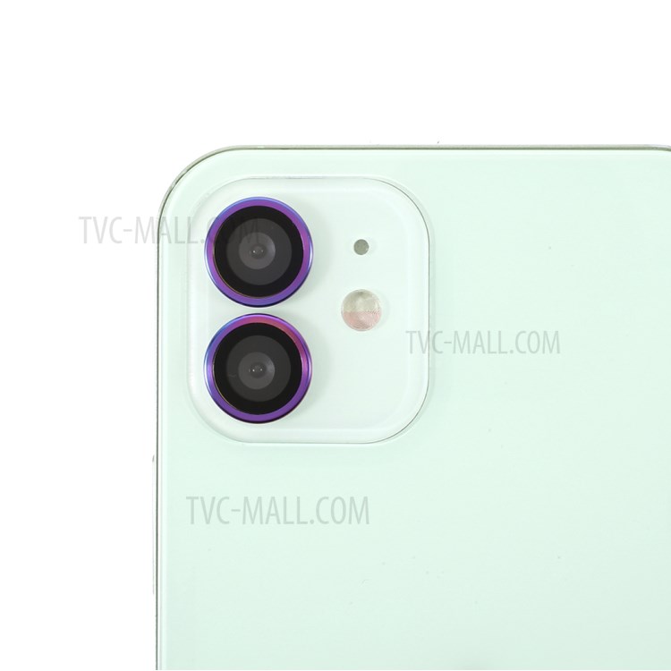 HD Clear Colorful Frame + Glass Camera Lens Protector (2Pcs/Set) for iPhone 11 / iPhone 12 / iPhone 12 Mini-1