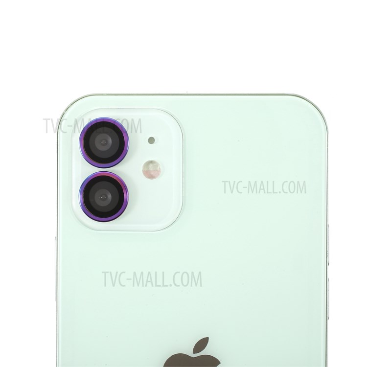 HD Clear Colorful Frame + Glass Camera Lens Protector (2Pcs/Set) for iPhone 11 / iPhone 12 / iPhone 12 Mini-2