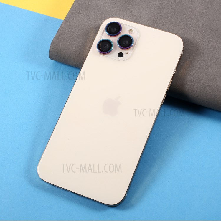 Multi-Color Edge Ultra Clear Metal Bumper Glass Camera Lens Protector Film (3Pcs/Set) for iPhone 12 Pro Max-4