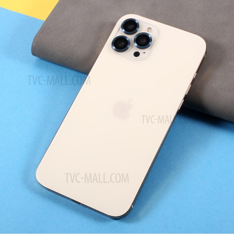 Ultra Clear Metal Bumper Monochrome Design Glass Camera Lens Protector Film (3Pcs/Set) for iPhone 12 Pro Max - Midnight Blue-4