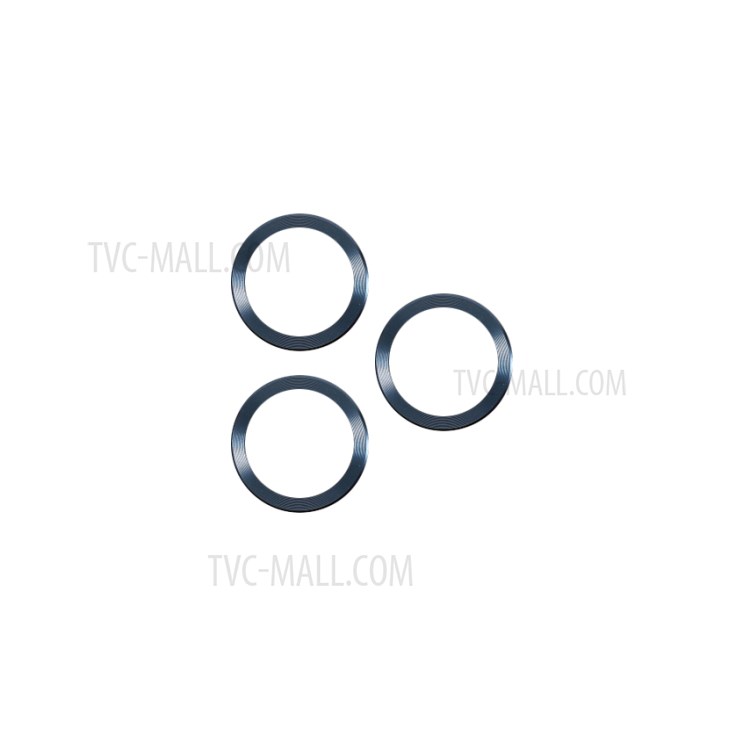Ultra Clear Metal Bumper Monochrome Design Glass Camera Lens Protector Film (3Pcs/Set) for iPhone 12 Pro Max - Midnight Blue-5