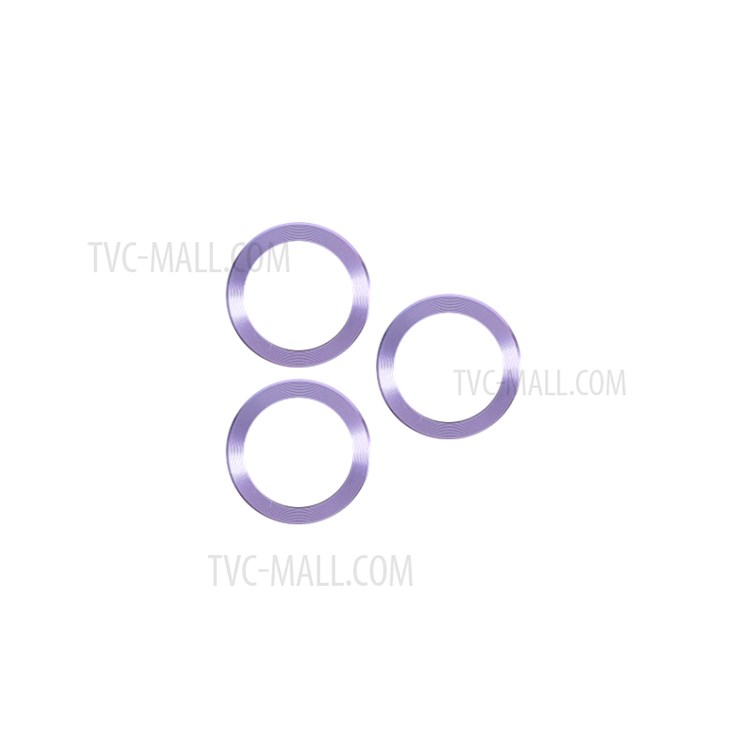 Monochrome Design Ultra Clear Metal Bumper Glass Camera Lens Protector Film (3Pcs/Set) for iPhone 11 Pro/11 Pro Max/12 Pro - Purple-5