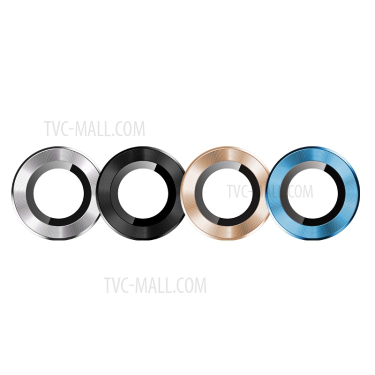 USAMS US-BH714 Alloy Frame Glass Camera Lens Protector for iPhone 12 Pro Max - Blue-6