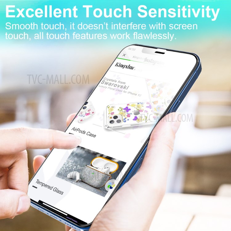 Shockproof 3D PC Edge Full Glue Ultra Clear Tempered Glass Screen Protector for iPhone 12 mini-2