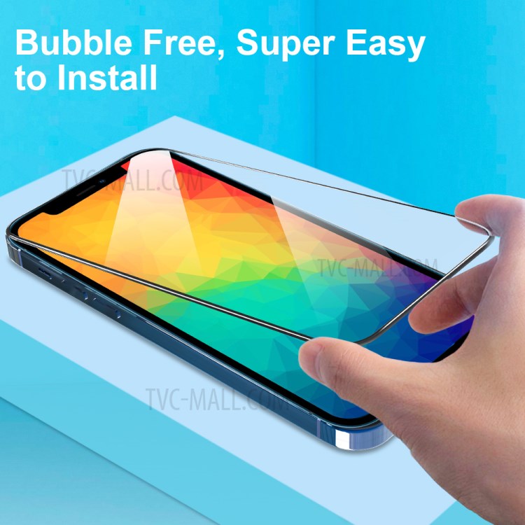 Shockproof 3D PC Edge Full Glue Ultra Clear Tempered Glass Screen Protector for iPhone 12 mini-7