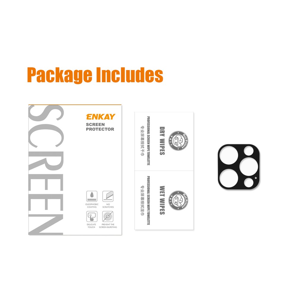 HAT PRINCE Full Coverage Silk Printing Tempered Glass Back Camera Lens Protector Film for iPhone 12 Pro-7