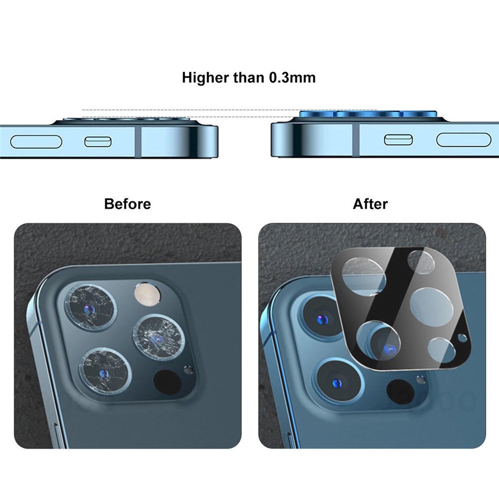 HAT PRINCE Full Coverage Silk Printing Tempered Glass Back Camera Lens Protector for iPhone 12-4