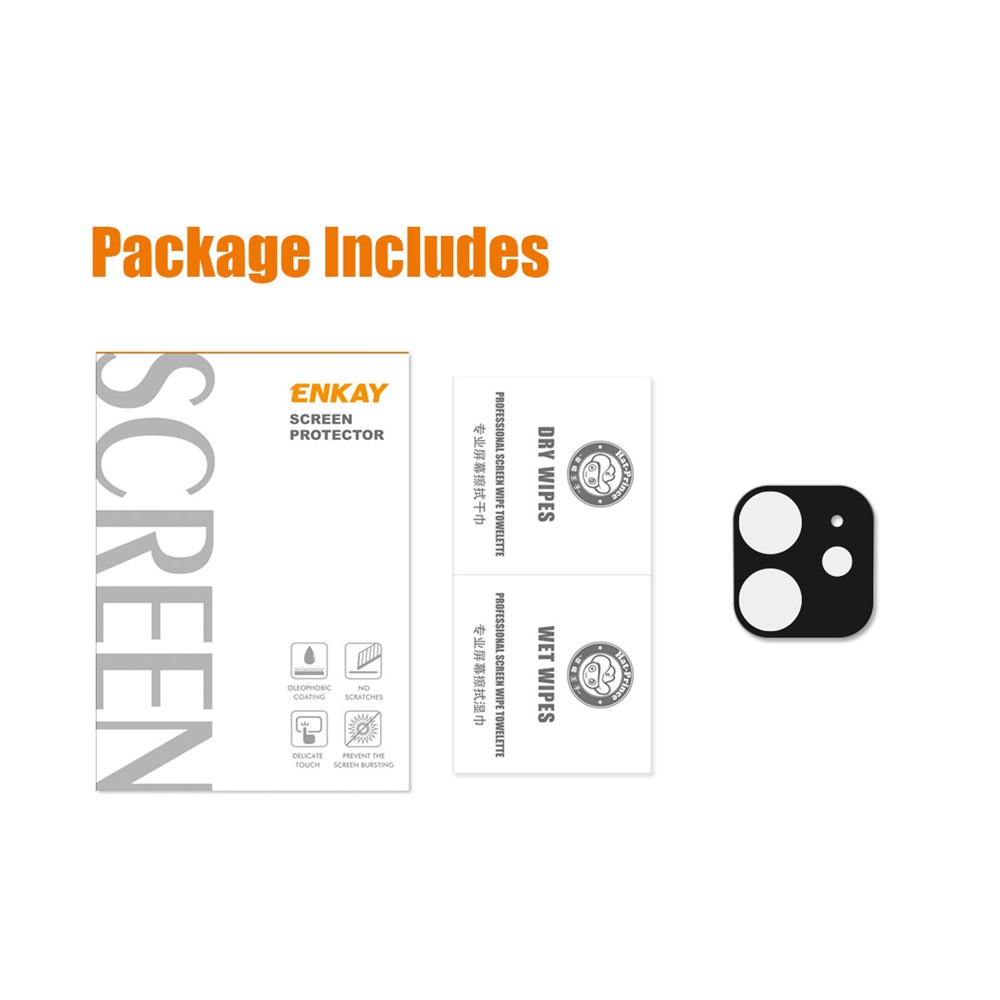 HAT PRINCE Full Coverage Silk Printing Tempered Glass Back Camera Lens Protector for iPhone 12-7