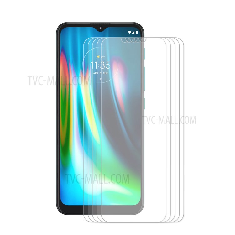 5Pcs/Set HAT PRINCE 0.26mm 9H 2.5D Arc Edge Tempered Glass Screen Protector for Motorola Moto E7-1