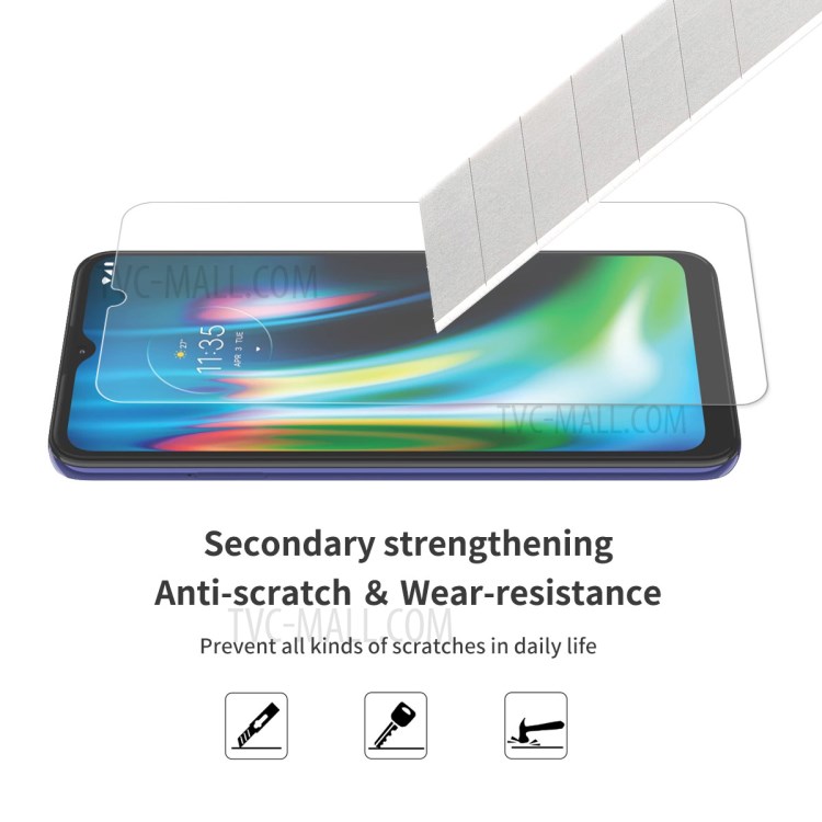 HAT PRINCE 0.26mm 9H 2.5D Arc Edge Tempered Glass Screen Protector for Motorola Moto E7-5