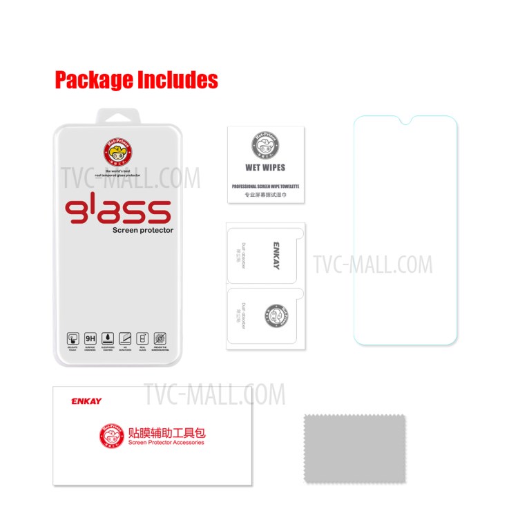 HAT PRINCE 0.26mm 9H 2.5D Arc Edge Tempered Glass Screen Protector for Motorola Moto E7-7