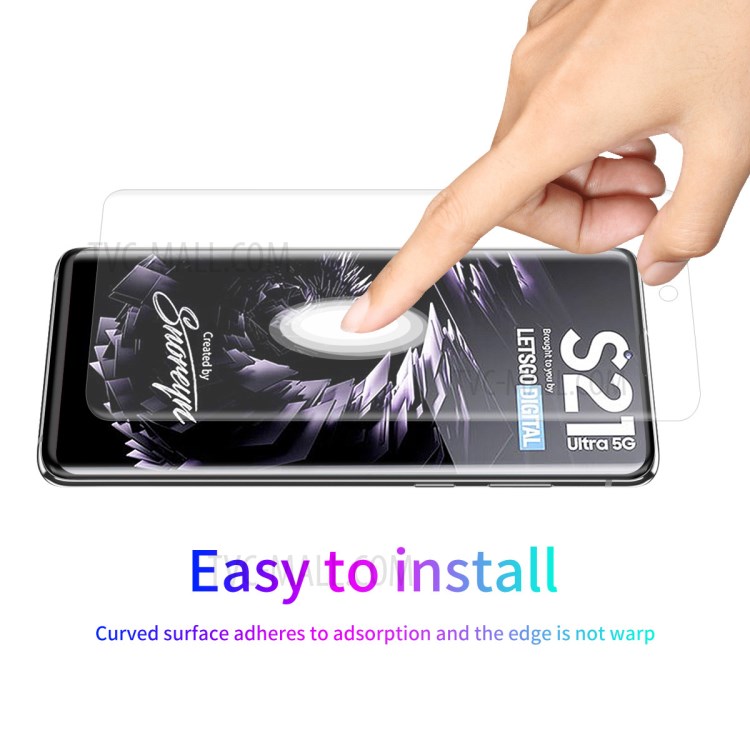 HAT-PRINCE 5PCS/Set 3D Full Coverage Curved PET HD Screen Protector Film for Samsung Galaxy S21 Ultra-6