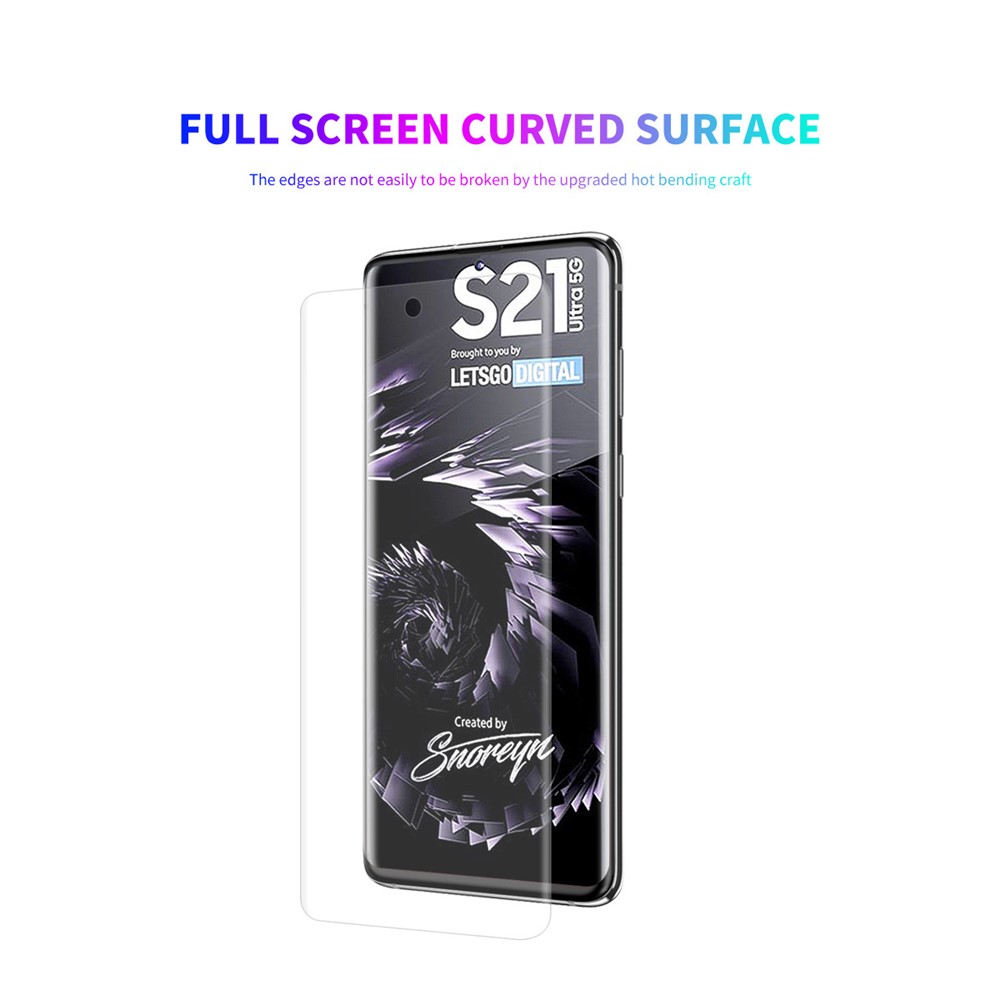 Hat-príncipe 3D Cobertura Completa Curved Pet HD Screen Protector Film Para Samsung Galaxy S21 Ultra 5G