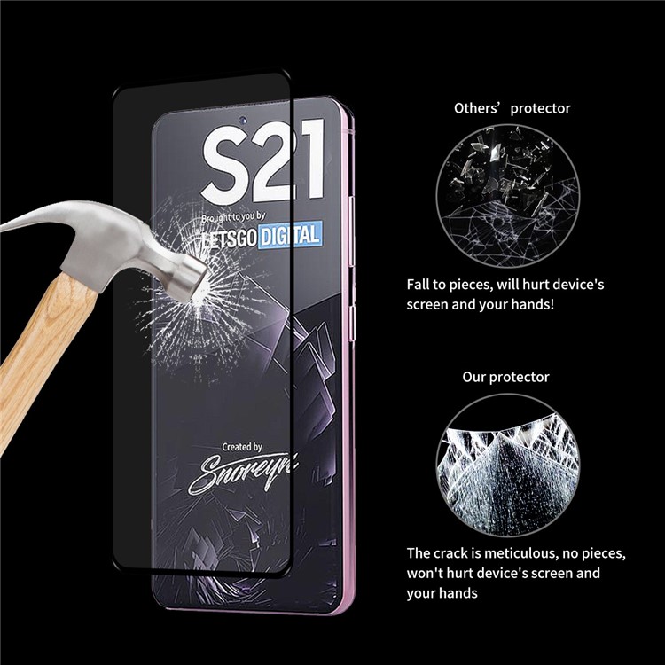 2Pcs / Set ENKAY HAT PRINCE [Ultra-thin Unlock Version] 0.2mm 9H 2.5D Full Covering Full Glue Protector Screen Film for Samsung Galaxy S21 4G / 5G-7