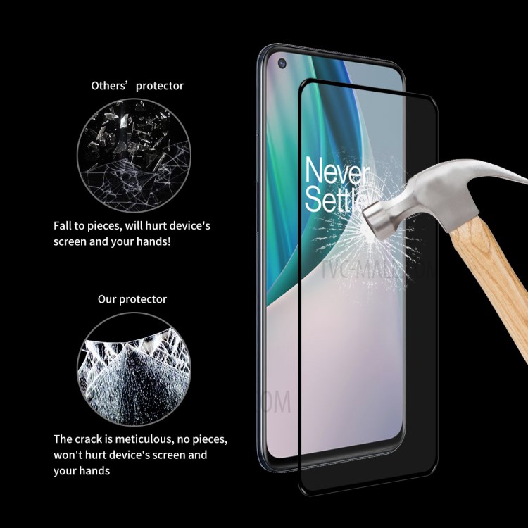 5Pcs/Set ENKAY HAT PRINCE 0.26mm 9H 2.5D Full Covering Full Glue Tempered Glass Screen Protector for OnePlus Nord N10 5G-7