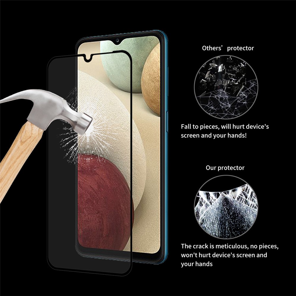 HAT PRINCE 0.26mm 9H 2.5D Full Glue Full Screen Coverage Tempered Glass Screen Protector for Samsung Galaxy A12-7